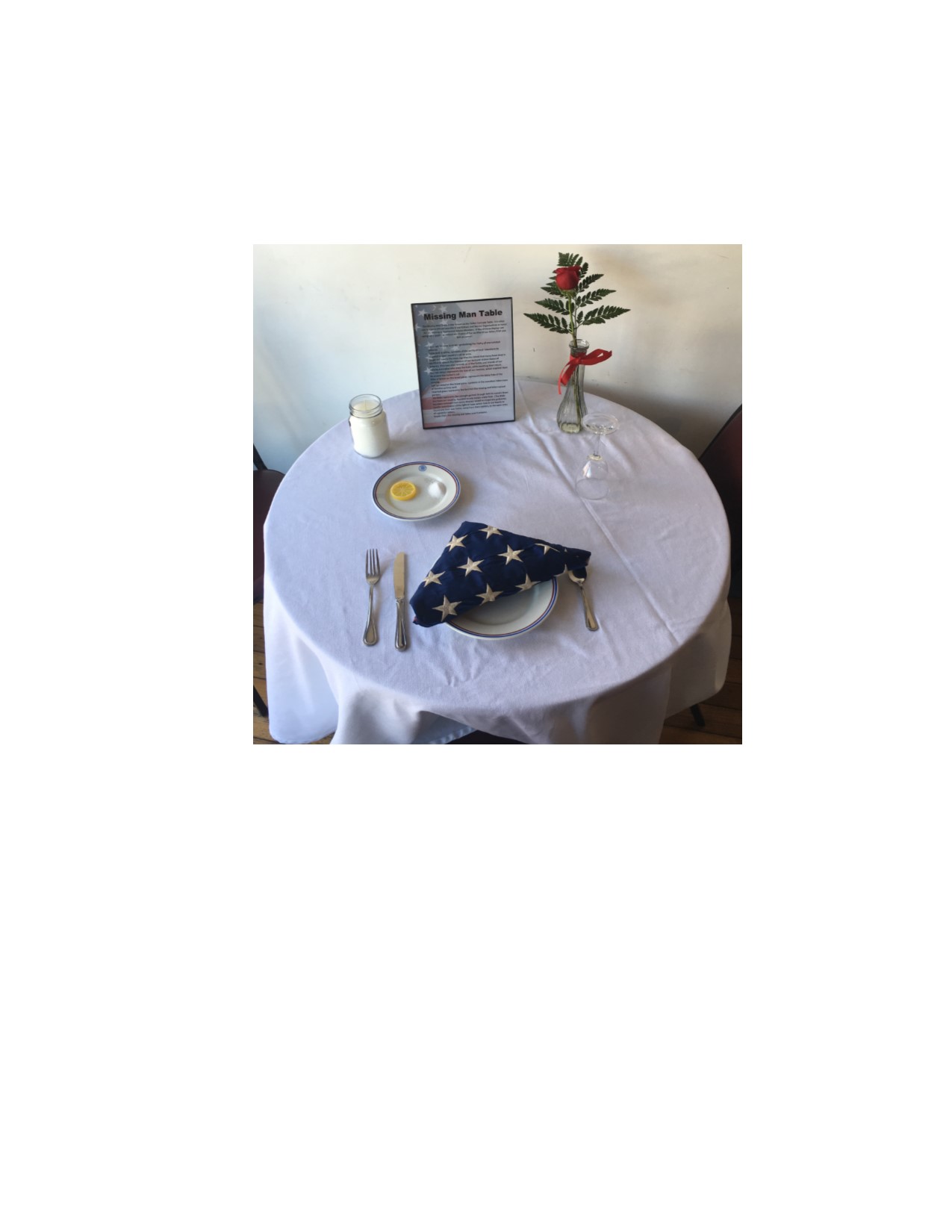Veterans' Day Memorial Table 
