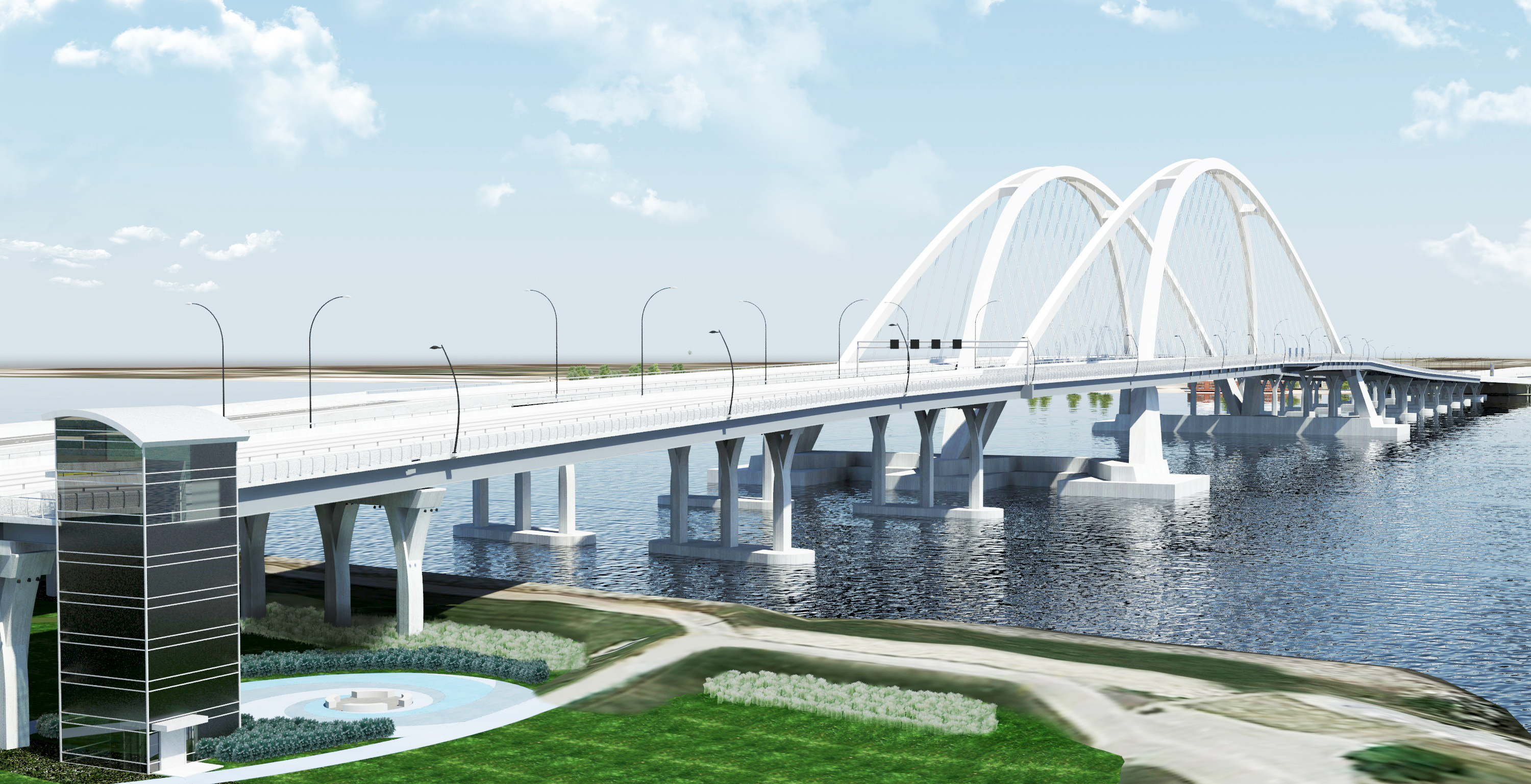 Completed I-74 Bridge Project