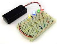 Breadboard with lights