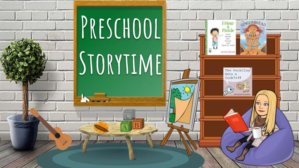 Join us in our Virtual Program Room for Preschool Storytime!