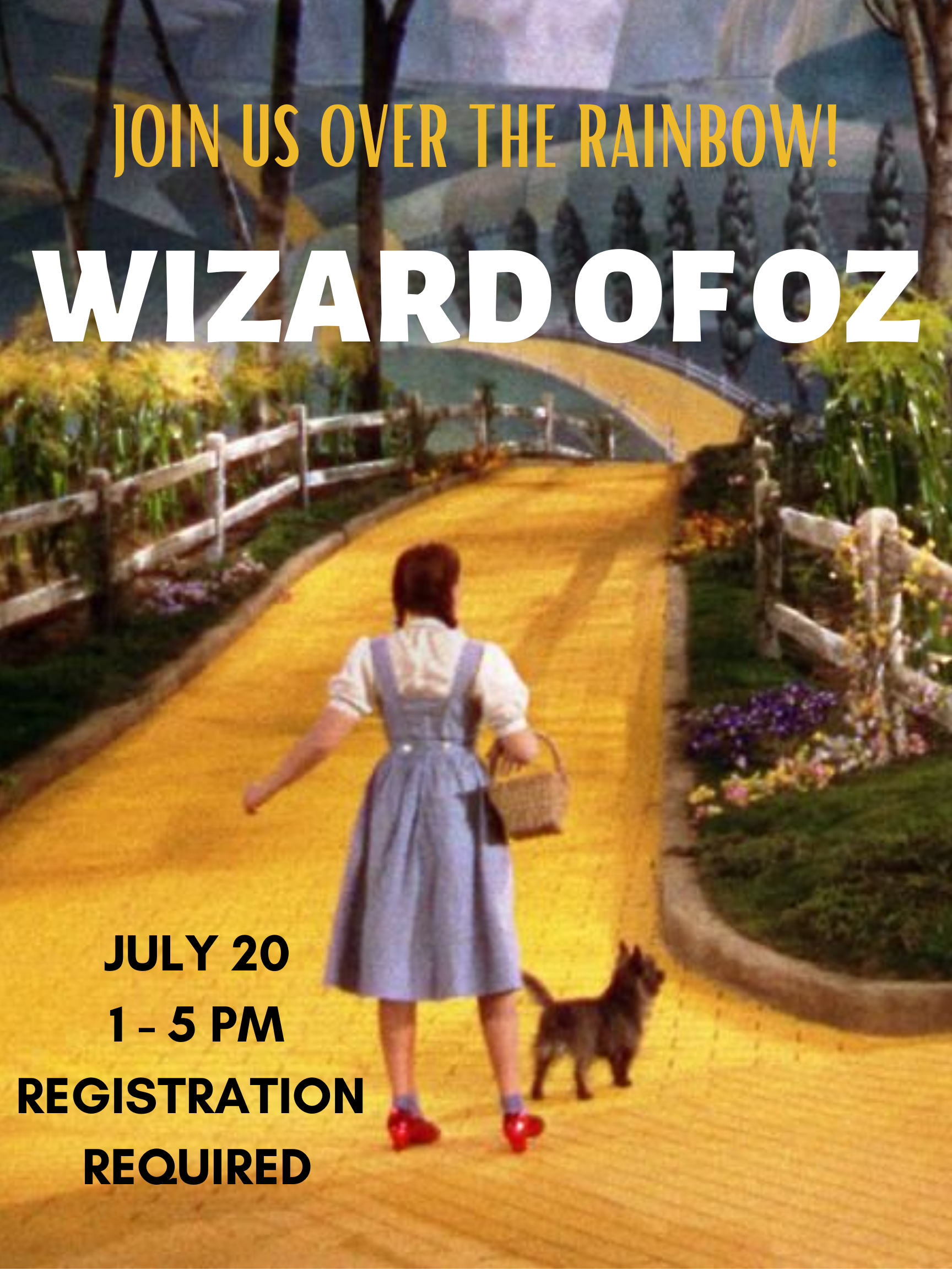 Join us over the rainbow at Wizard of Oz on July 20!