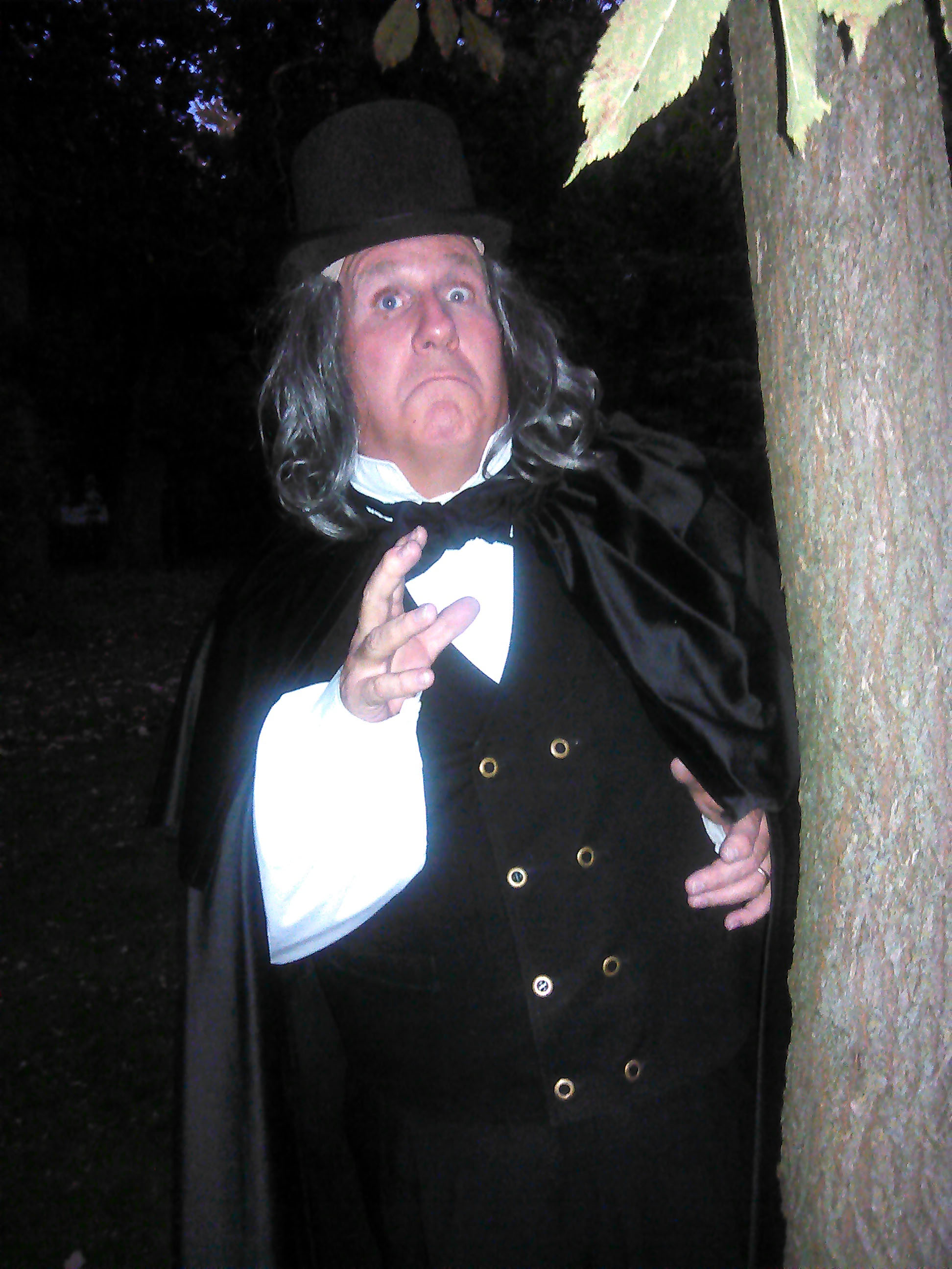 Actor Terry Lynch in period costume