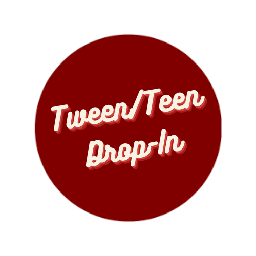 Tween/Teen Drop-In on maroon circle