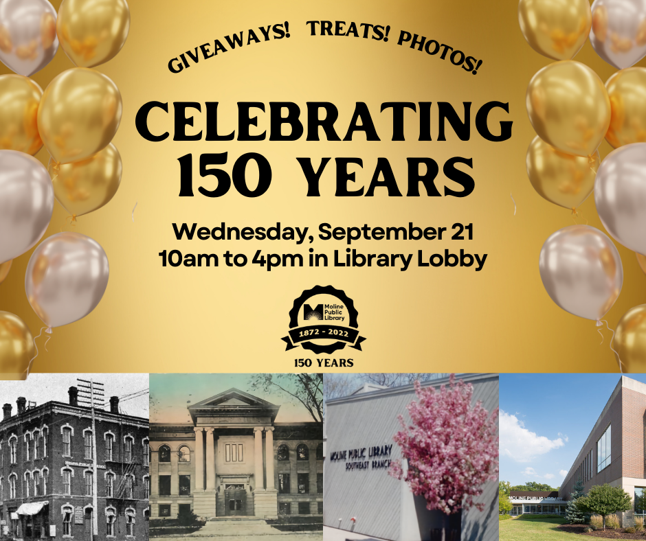 Celebrating 150 Years with Balloons and Photos of Library Buildings