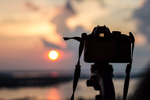 Digital Camera at sunset