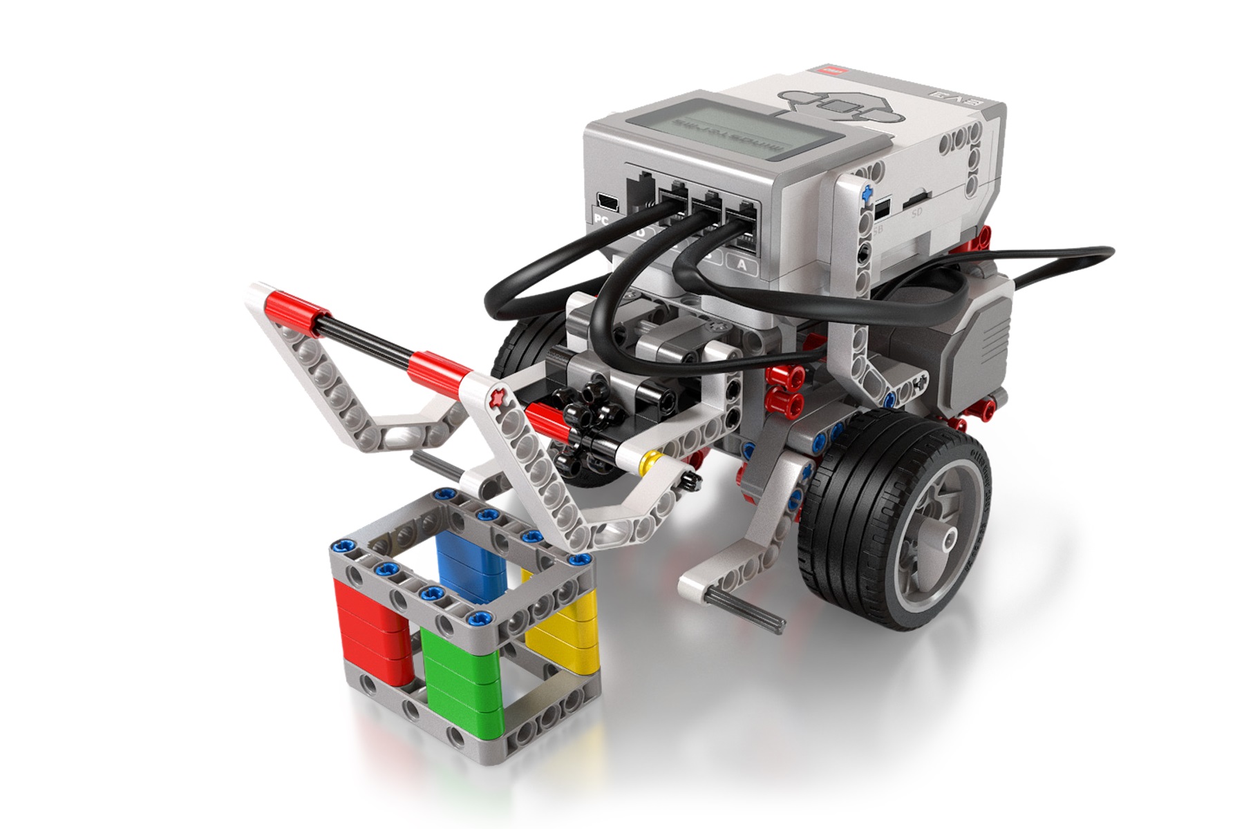 LEGO EV3 Robot lifting block