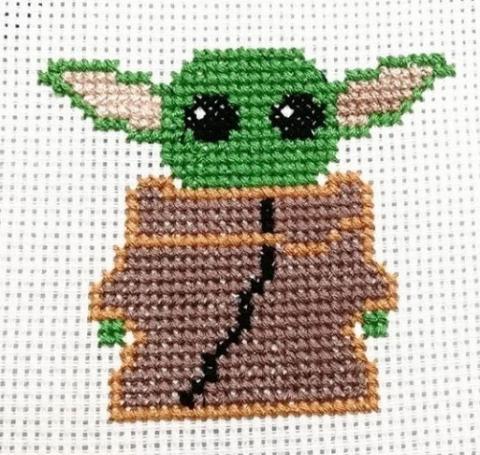 Cross Stitch Baby Yoda