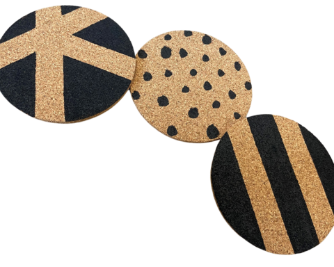 Painted Cork Coasters