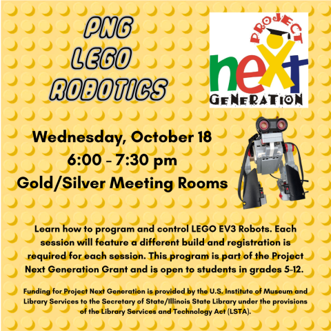 PNG LEGO Robotics on October 18 at 6:00