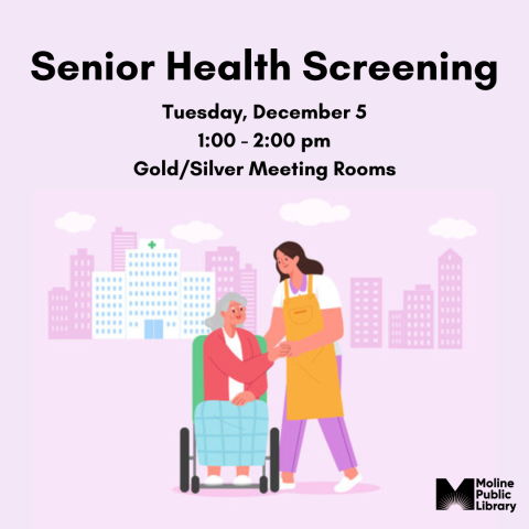 Senior Health Screening December 5 at 1:00 pm