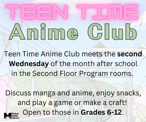 Graphic Reading Teen Time Anime Club