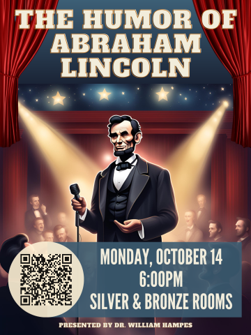 The Humor of Abraham Lincoln - Monday, October 14 at 6:00pm