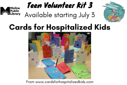 picture of colorful cards and text reading cards for hospitalized kids