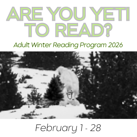 grainy photo of yeti carrying a tote full of books