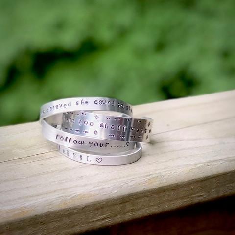 Stamp Your Own Mantra Bracelets