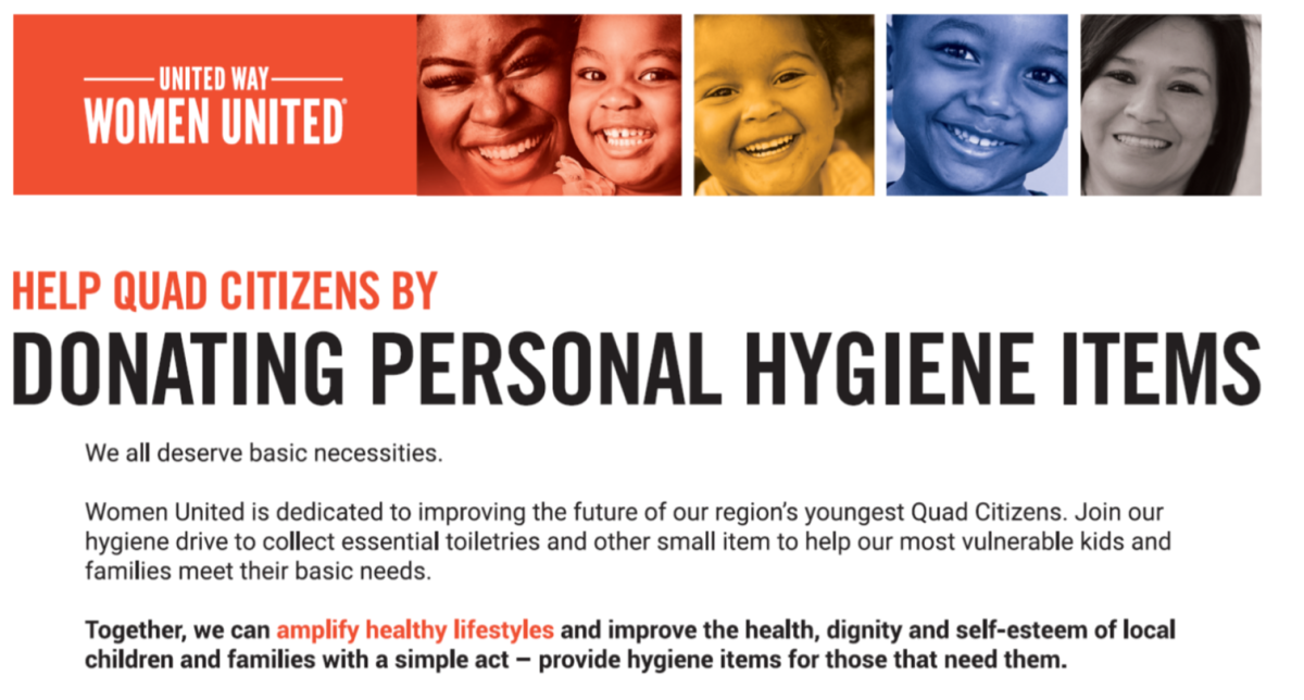 United Way Personal Hygiene Donation Drive