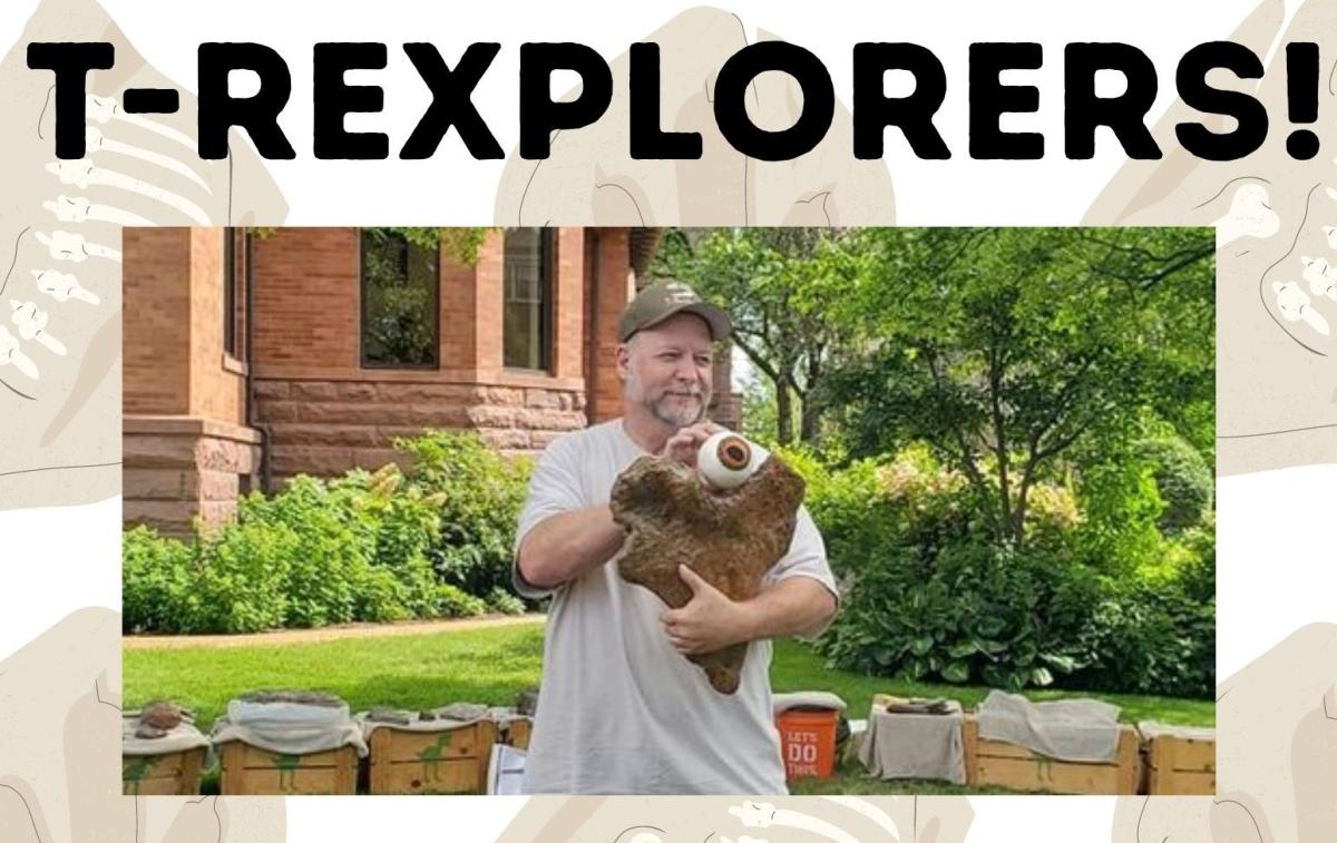 picture of man holding fossil