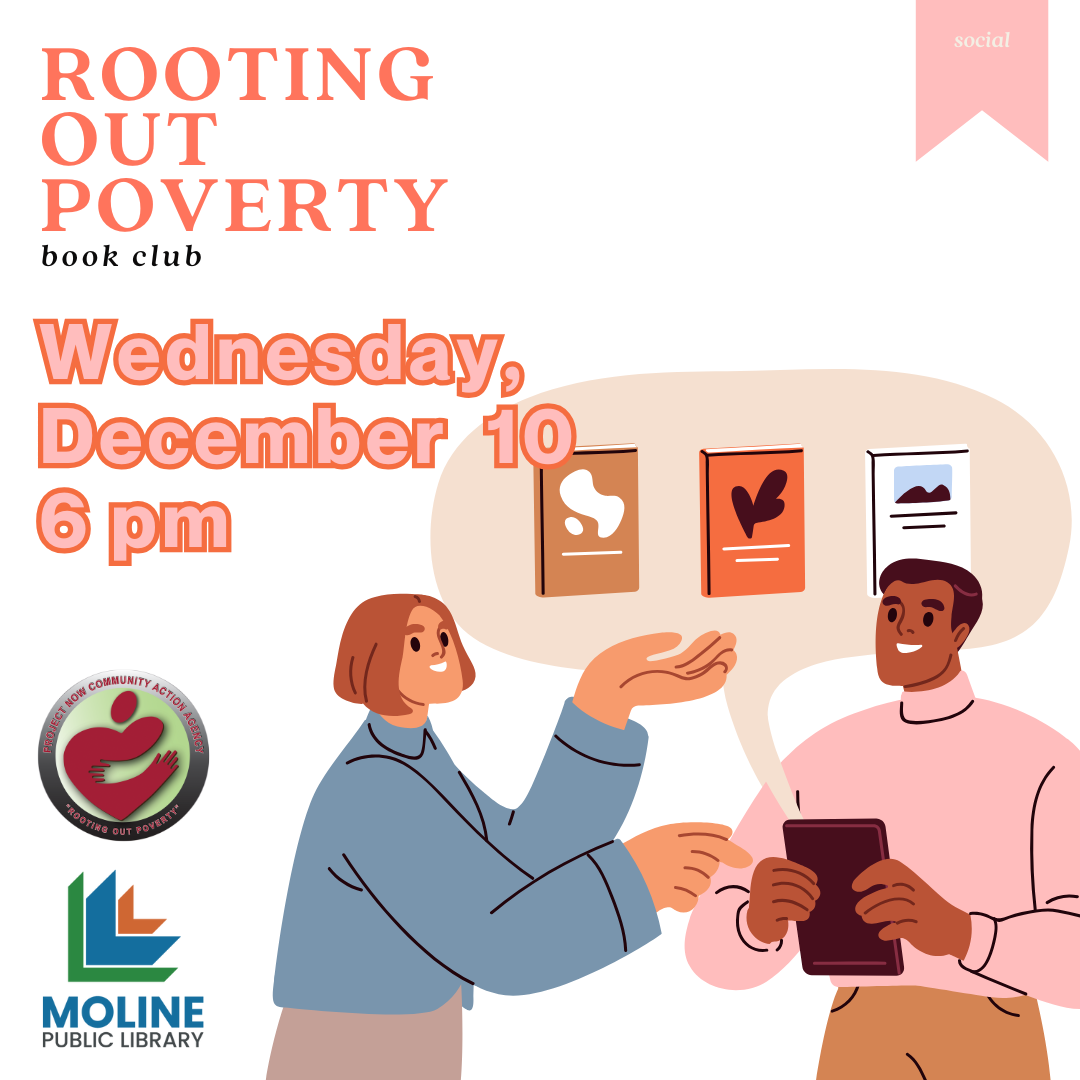 rooting out poverty book club social / wednesday december 10 / 6pm