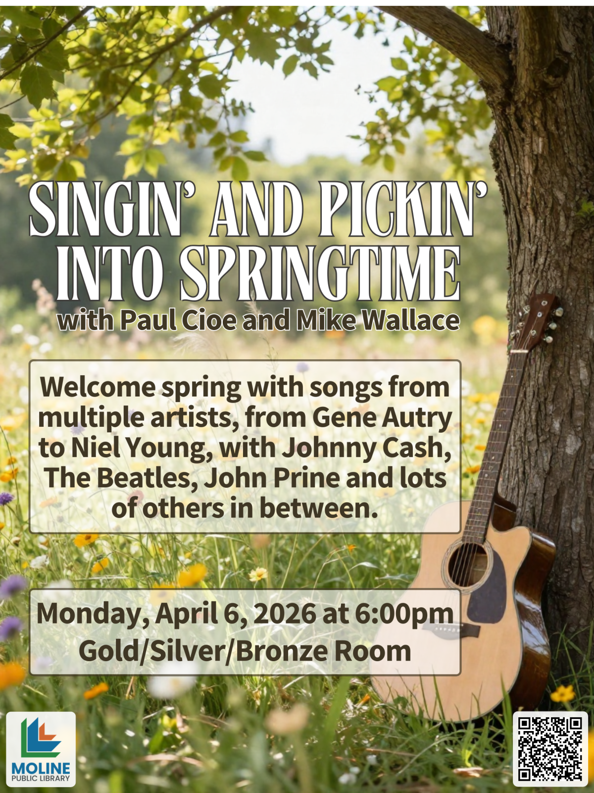 Welcome spring with this musical program from Paul Cioe and Mike Wallace